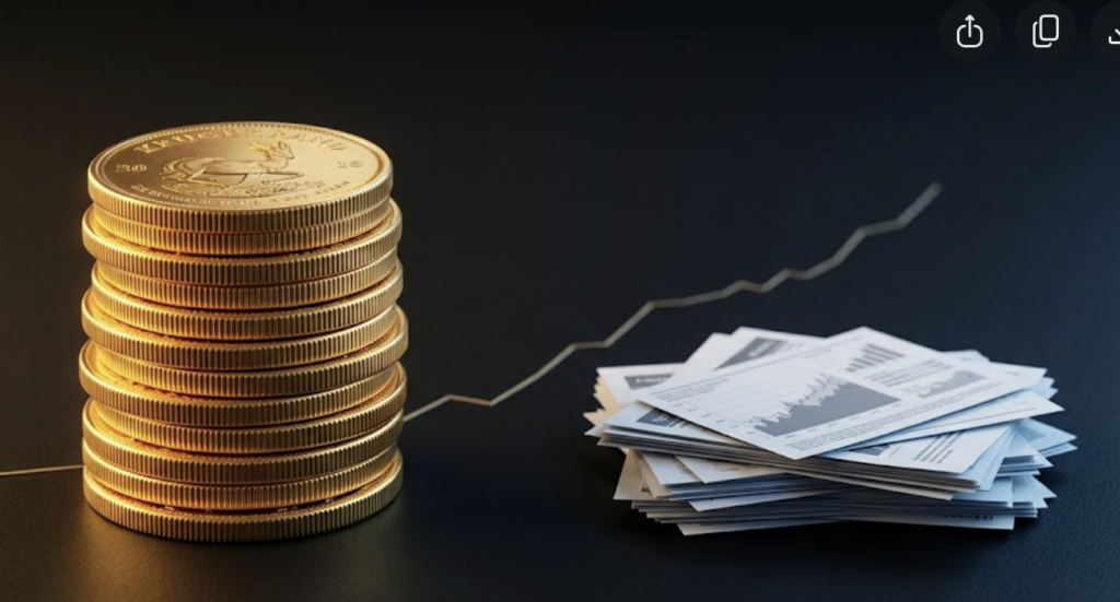 Gold coins and paper money reflecting Indian gold market movements in 2026